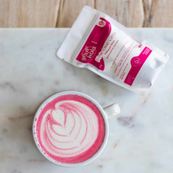pink chai latte beetroot